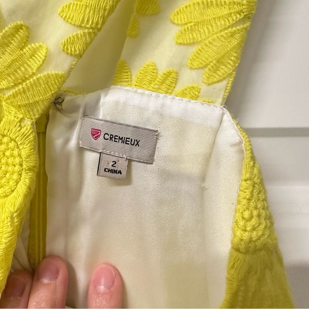 Cremieux yellow daisy dress size 2